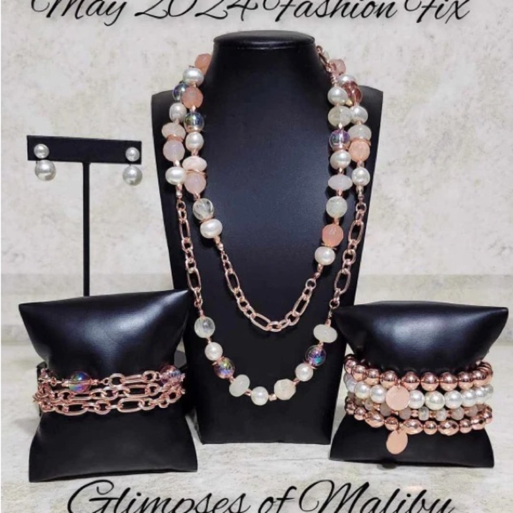 Paparazzi Pink and Silver Necklace Set